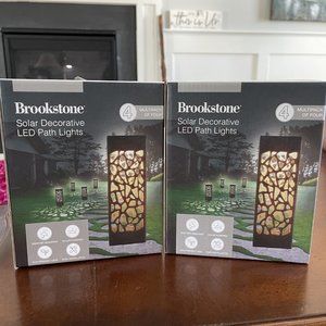 Brookstone LED Solar Path Lights Set of 2
